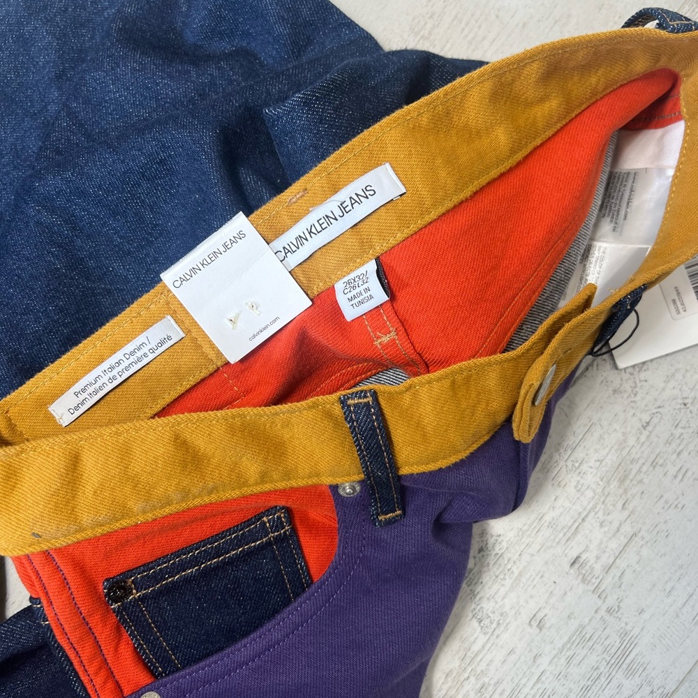 Calvin Klein Color Block High Rise Jeans - Picture 8 of 9